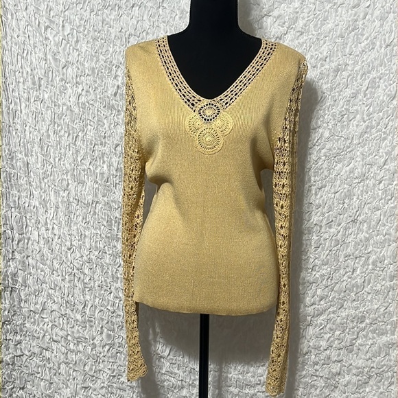 JULIANA SILK BLEND KNIT WOMENS SWEATER SIZE L - Picture 4 of 8